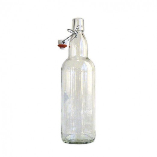 Бутылка бугельная с пробкой, бесцветное стекло 0,5 л